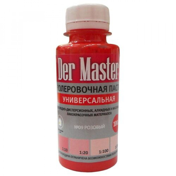 Колер-паста 09 розовый 0,1л DER MASTER