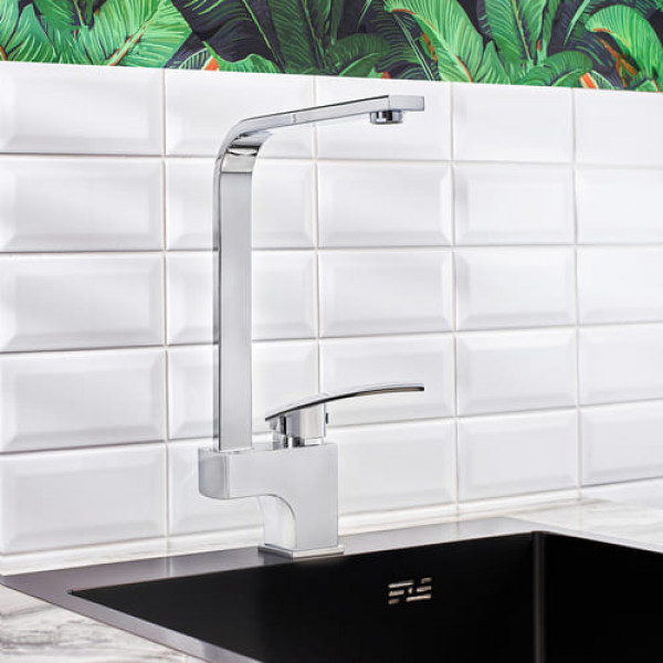 Смеситель для кухни BOOU B8213-23J с высоким поворотным изливом Латунь