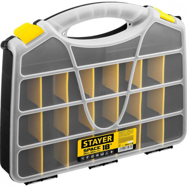 STAYER 460 х 365 х 70мм (18"), пластиковый, органайзер SPACE-18 38038-18_z01