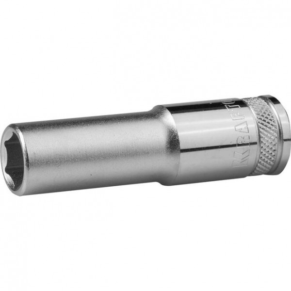 KRAFTOOL 1/2", 14 мм, Cr-V сталь, хромированная, торцовая головка удлиненная 27807-14_z01