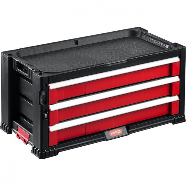 Keter 22", пластиковый, ящик с 3 выдвижными полками DRAWER-3 38381-3