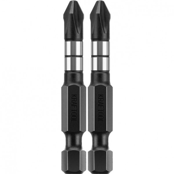 KRAFTOOL Impact Pro PH 2, 50 мм, 2 шт, Ударные биты (26191-2-50-S2)