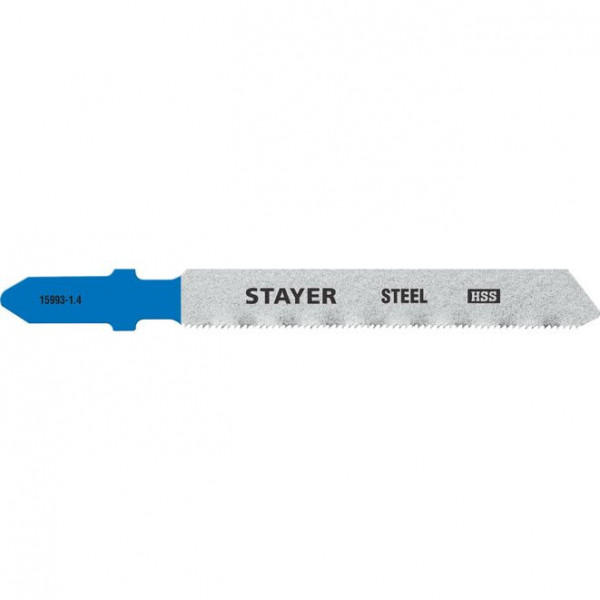 STAYER по металлу (листовой, цветной), EU-хвостовик, шаг 1.2 мм, 50 мм, 2 шт., полотна для эл/лобзика HSS 15993-1.4_z02 Professional