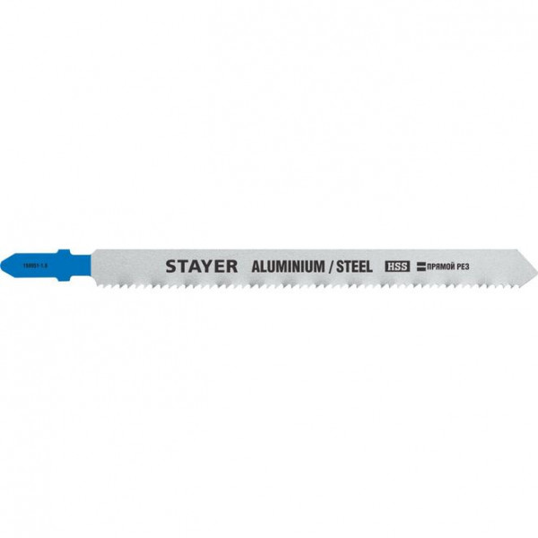 STAYER по металлу (листовой, алюм. профиль), EU-хвостовик, шаг 1.8 мм, 110 мм, 2 шт., полотна для эл/лобзика HSS 159951-1.8_z02 Professional