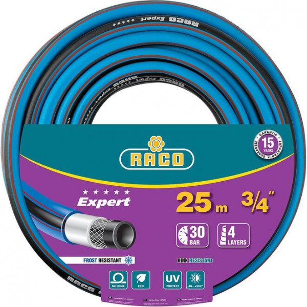 Raco Ø 3/4" x 25 м, 30 атм., 4-x слойный, армированный, шланг поливочный EXPERT 40302-3/4-25_z01