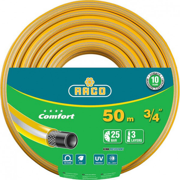 Raco Ø 3/4" x 50 м, 25 атм., 3-x слойный, армированный, шланг поливочный COMFORT 40303-3/4-50_z01